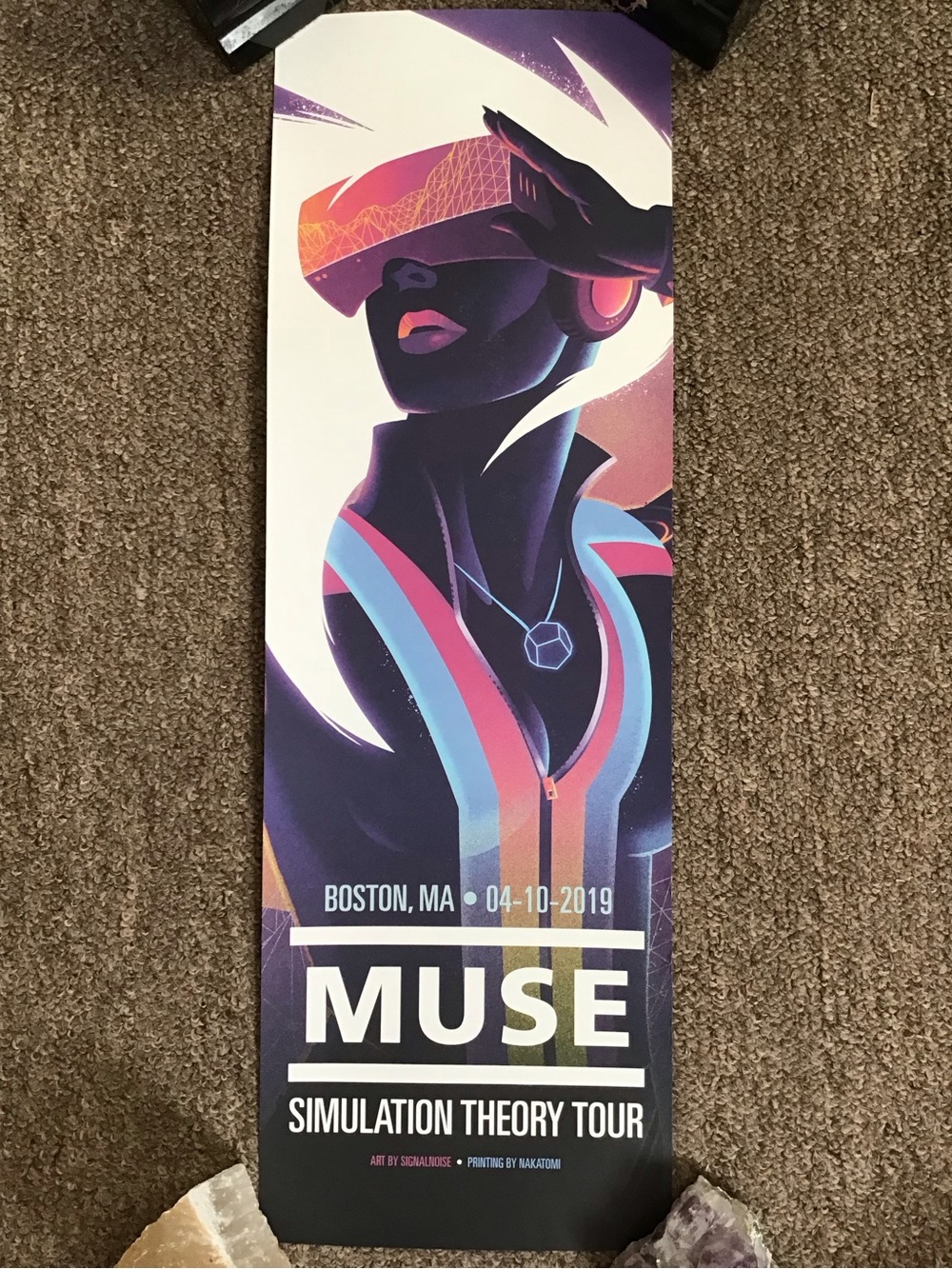 Muse Boston Simulation Theory 2019 tour poster